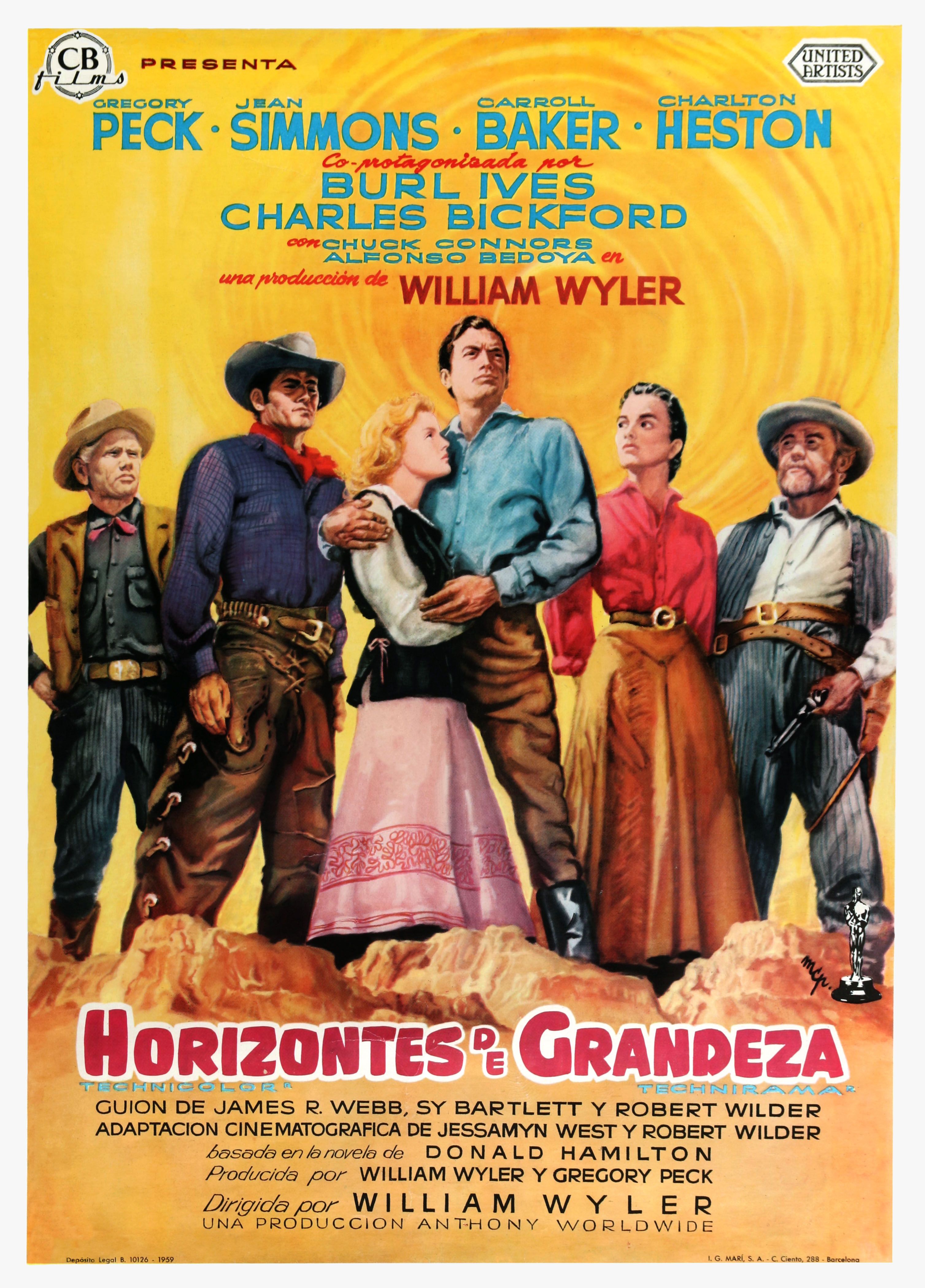 The Big Country aka Horizontes de grandeza (1958, dir. William Wyler) Spanish poster